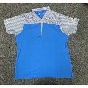 Womens Golf polo shirt Antigua short sleeve polo shirt blue Colorado golf Large